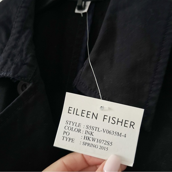 NEW Sample Eileen Fisher Double Breasted Belted Tencel Dress - Picture 5 of 6